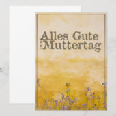 Duitse Happy Moeders Day on  Flower Meadow (Voorkant / Achterkant)