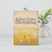 Duitse Happy Moeders Day on  Flower Meadow (Staand voorkant)