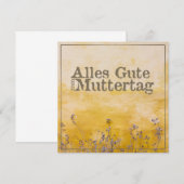 Duitse Happy Moeders Day on Flower Meadow (Voorkant / Achterkant)