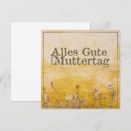 Duitse Happy Moeders Day on Flower Meadow (Voorkant / Achterkant)