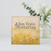 Duitse Happy Moeders Day on Flower Meadow (Staand voorkant)