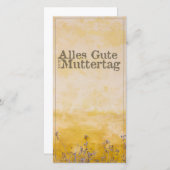 Duitse Happy Moeders Day on  Flower Meadow (Voorkant / Achterkant)