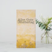 Duitse Happy Moeders Day on  Flower Meadow (Staand voorkant)