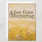 Duitse Happy Moeders Day on Flower Meadow (Voorkant / Achterkant)