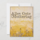 Duitse Happy Moeders Day on  Flower Meadow (Voorkant)