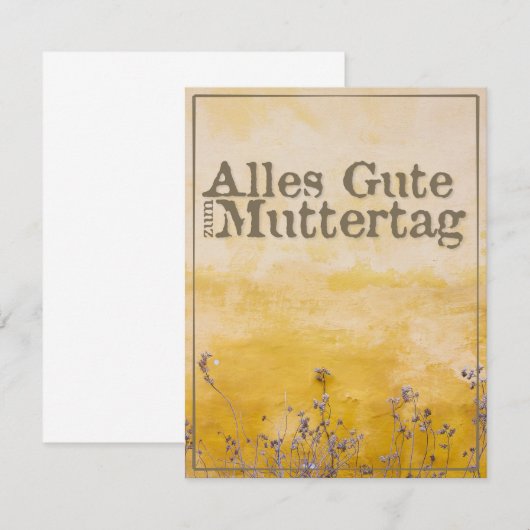 Duitse Happy Moeders Day on  Flower Meadow (Voorkant / Achterkant)