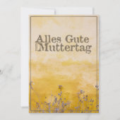 Duitse Happy Moeders Day on Flower Meadow (Voorkant)