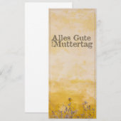 Duitse Happy Moeders Day on  Flower Meadow (Voorkant / Achterkant)