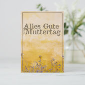 Duitse Happy Moeders Day on  Flower Meadow (Staand voorkant)