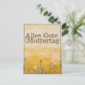 Duitse Happy Moeders Day on  Flower Meadow Feestdagenkaart (Staand voorkant)