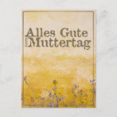 Duitse Happy Moeders Day on Flower Meadow Feestdagenkaart (Voorkant)