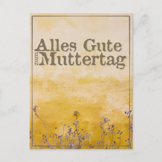 Duitse Happy Moeders Day on  Flower Meadow Feestdagenkaart (Voorkant)