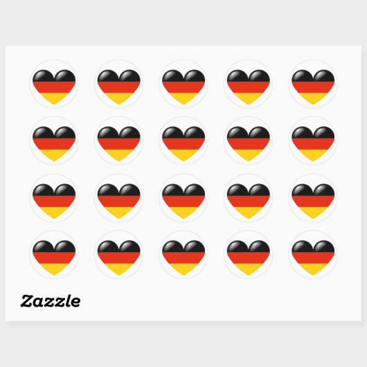 Duitse hart sticker - Deutsche Herz (Vel)