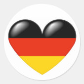 Duitse hart sticker - Deutsche Herz (Voorkant)
