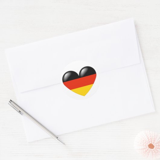 Duitse hart sticker - Deutsche Herz (Envelop)