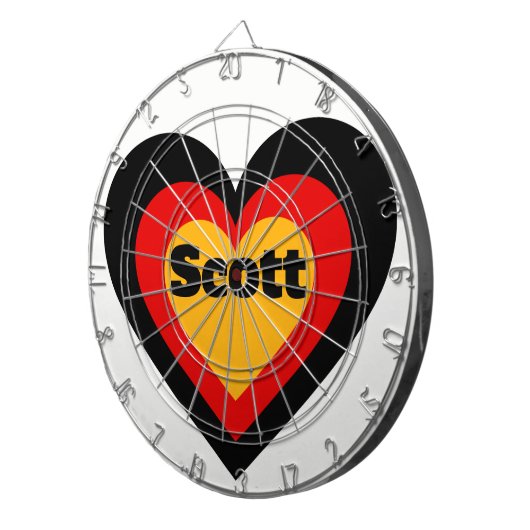 Duitse hartvlag dartbord (Voorkant Rechts)