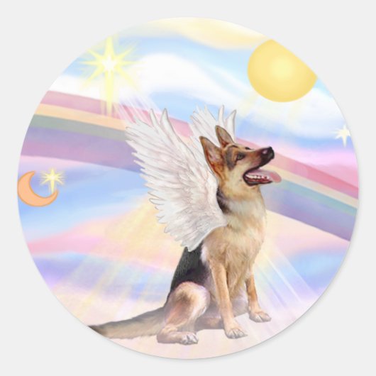 Duitse herder #1 ronde sticker (Voorkant)