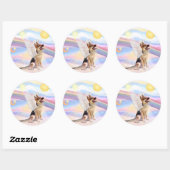 Duitse herder #1 ronde sticker (Vel)