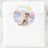 Duitse herder #1 ronde sticker (Tas)
