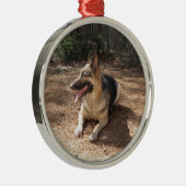 duitse herder 2 metalen ornament (Rechts)