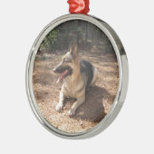 duitse herder 2 metalen ornament (Links)