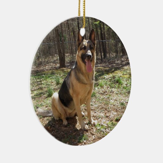 duitse herder 3 keramisch ornament (Rechts)