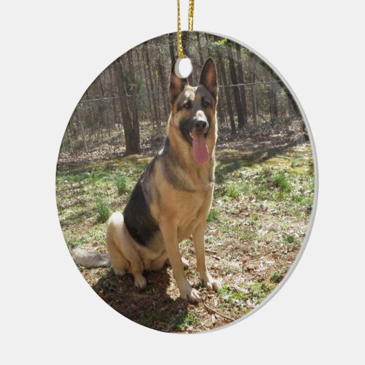 duitse herder 3 keramisch ornament (Links)