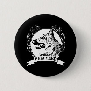DUITSE HERDER (3) RONDE BUTTON 5,7 CM