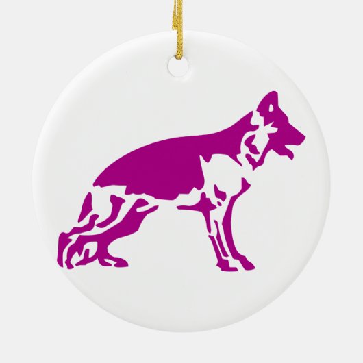 DUITSE HERDER #41 KERAMISCH ORNAMENT (Achterkant)