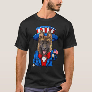 Duitse herder 4 juli Amerikaanse hond T-shirt