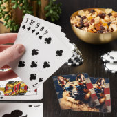 Duitse herder 4 juli Onafhankelijkheidsdag Pokerkaarten (Insitu)