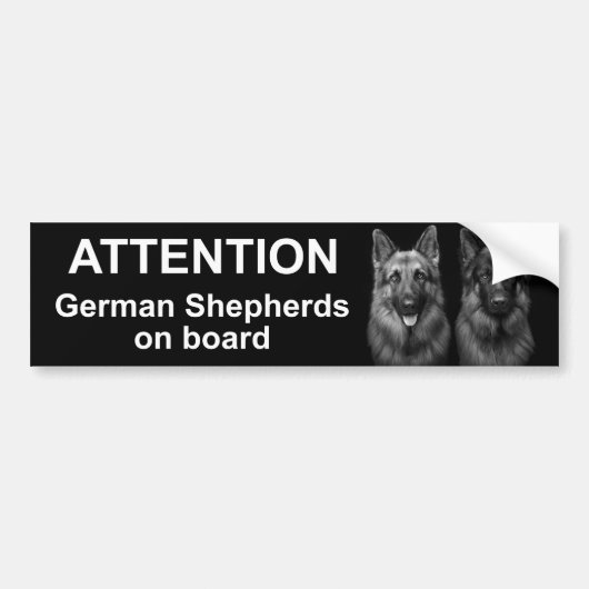 Duitse herder aan boord bumpersticker (Voorkant)