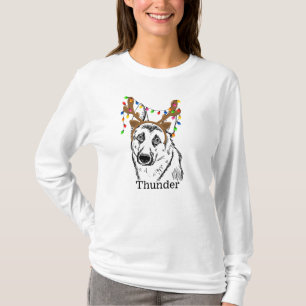 Duitse herder aangepaste kerst, hond moeder, hond  t-shirt
