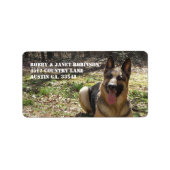 Duitse herder Adres Stickers (Voorkant)