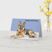 Duitse Herder, Alsatian Kaart (Gele Bloem)