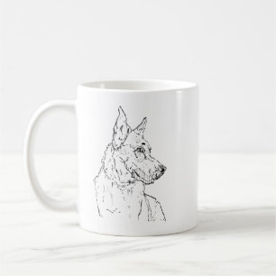 Duitse Herder Alsatische Hond Kunst Koffiemok