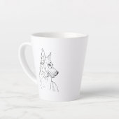 Duitse Herder Alsatische Hond Kunst Latte Mok (Linkerhoek)