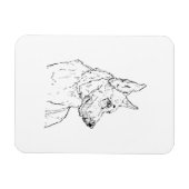 Duitse Herder Alsatische Hond Kunst Magneet (Horizontaal)