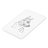 Duitse Herder Alsatische Hond Kunst Magneet (Linkerzijde)