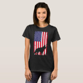 - duitse herder - Amerikaanse vlag 4e van j T-shirt (Voorkant volledig)