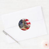 Duitse herder Amerikaanse vlag Sticker (Envelop)