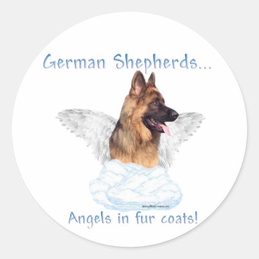 Duitse herder Angel Sticker (Voorkant)