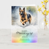 Duitse herder aquarel hond verlies sympathie kaart (Gele Bloem)