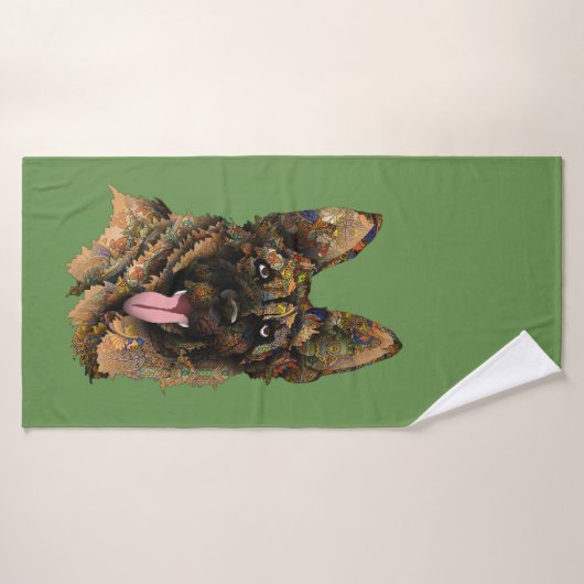 Duitse herder badhanddoek (Badhanddoek)