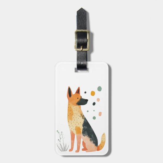 Duitse Herder Bagage Labels (Voorkant verticaal)