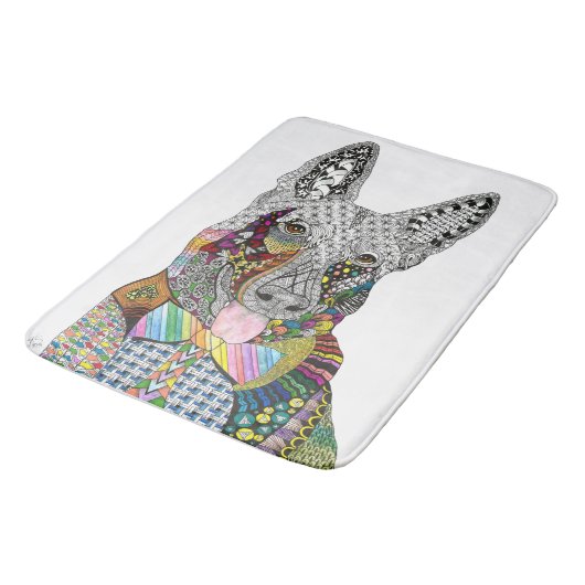 Duitse herder Bath Mat (Gekanteld)