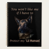 Duitse herder beschermt mijn "Lil Human Planner (Voorkant)