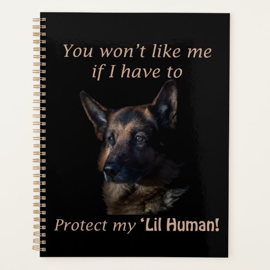 Duitse herder beschermt mijn "Lil Human Planner (Voorkant)