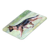 Duitse herder bewegende hond kunst magneet (Linkerzijde)