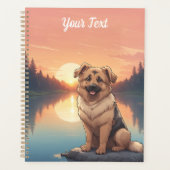 Duitse herder bij het meer planner (Voorkant)